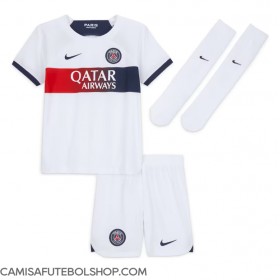 Camisa de time de futebol Paris Saint-Germain Kylian Mbappe #7 Replicas 2º Equipamento Infantil 2023-24 Manga Curta (+ Calças curtas)